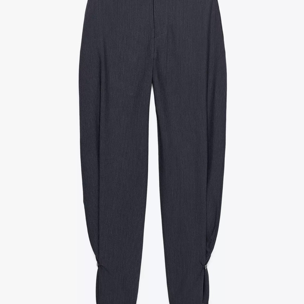 Zara Black Pinstripe Trousers